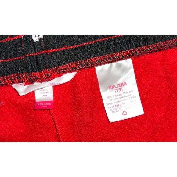 No Boundaries Red Jogger Pants Sz 2XL Squad Print Elastic Waistband & Drawstring - Picture 5 of 6